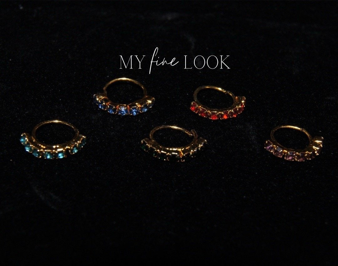 Multiple Stone Nose Ring