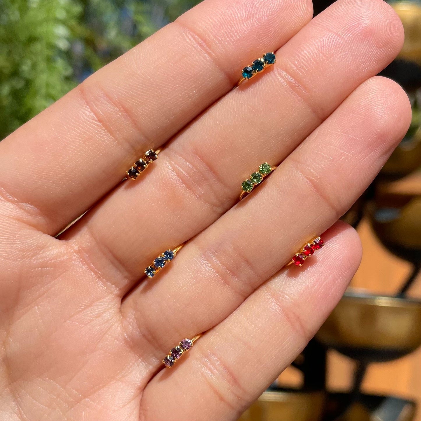 3-Stone Nose Ring