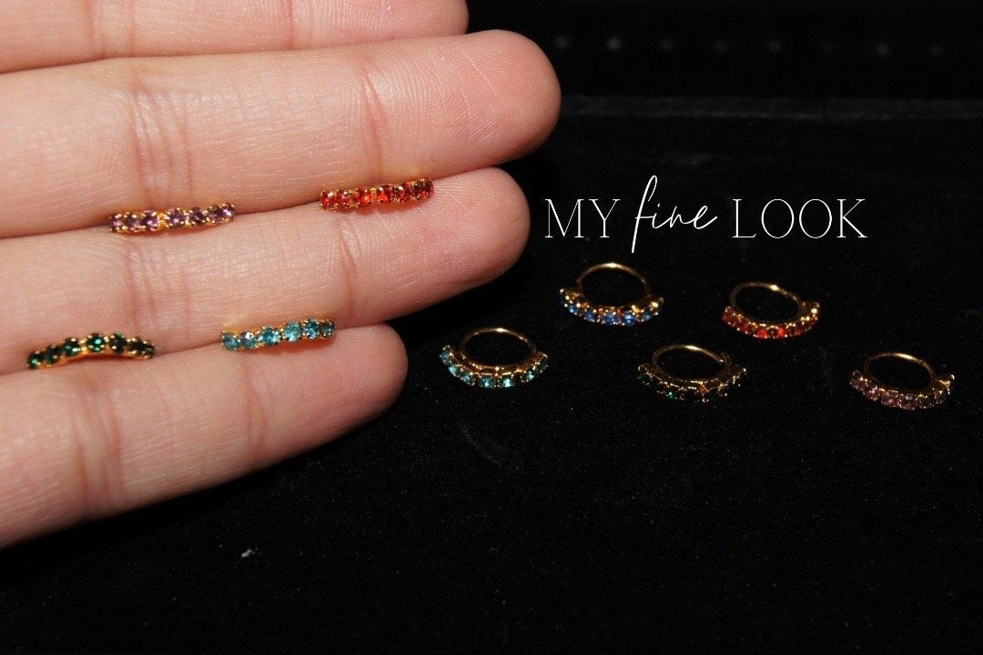 Multiple Stone Nose Ring