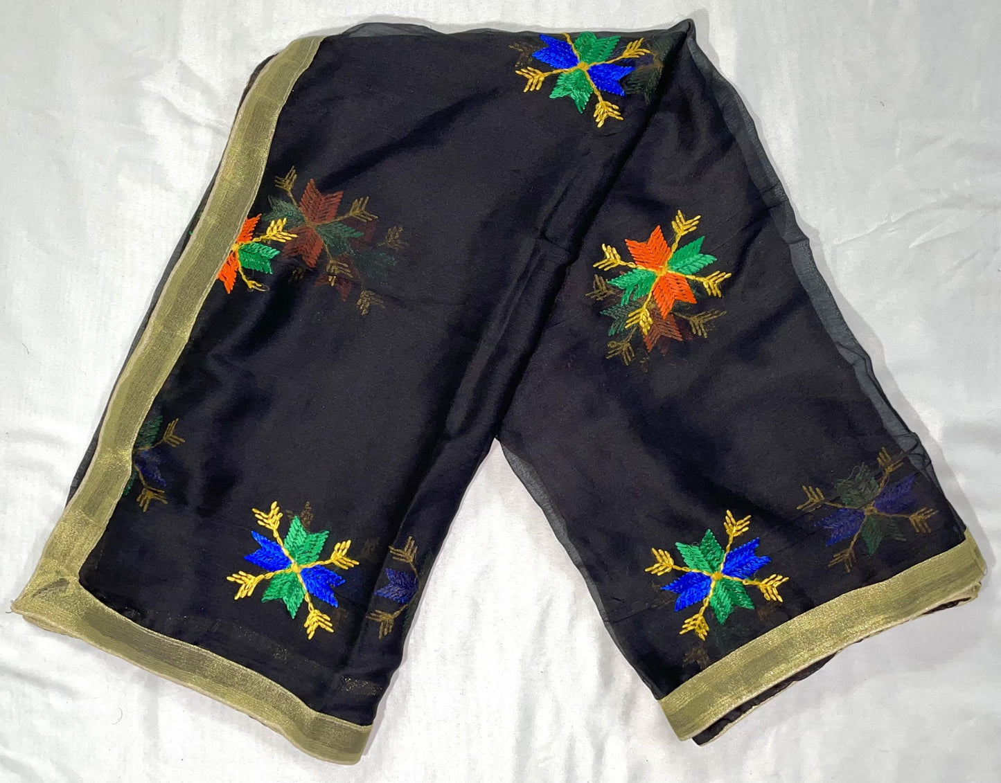Black Phulkari Dupatta