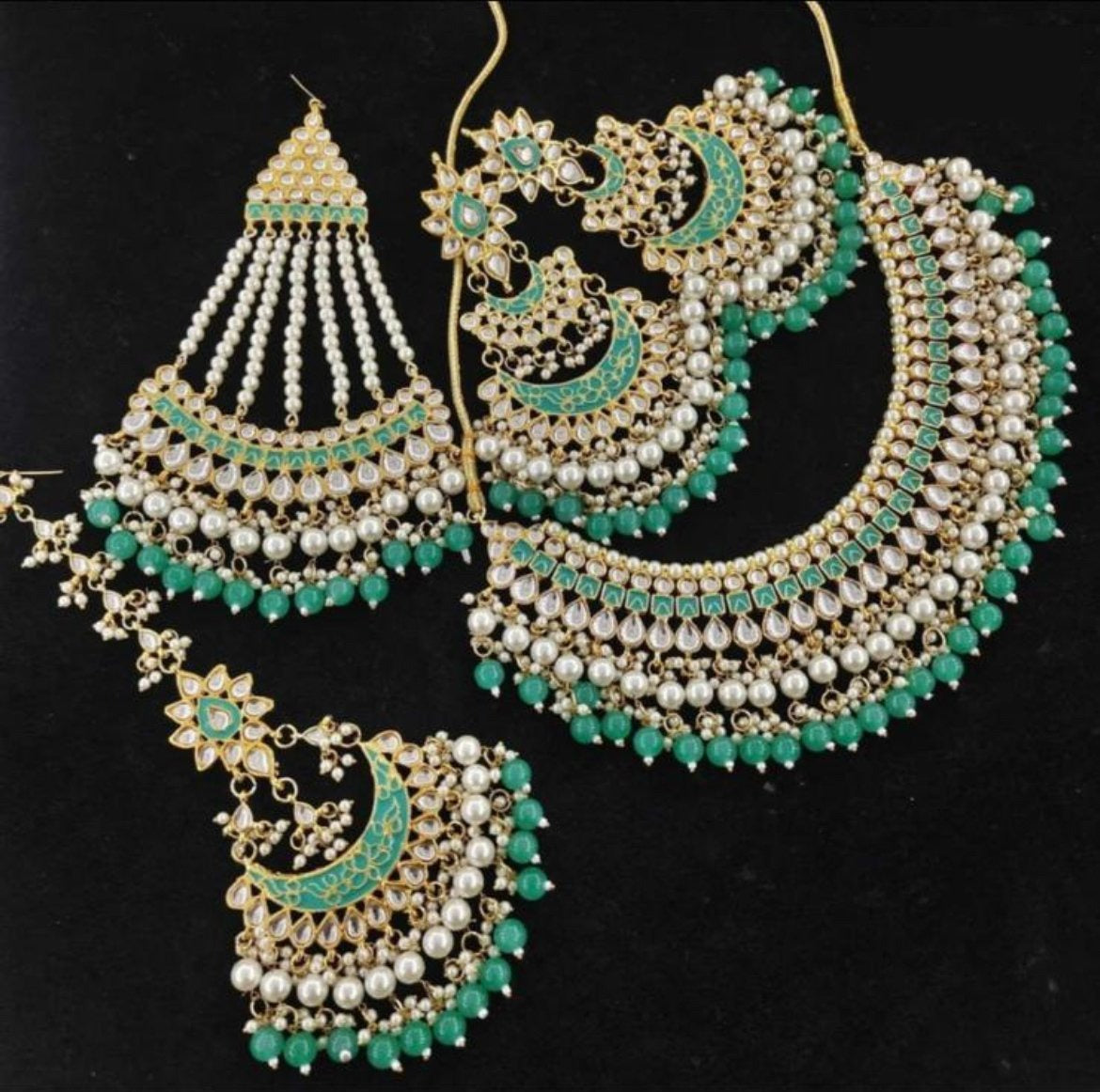 Green Full Necklace Set