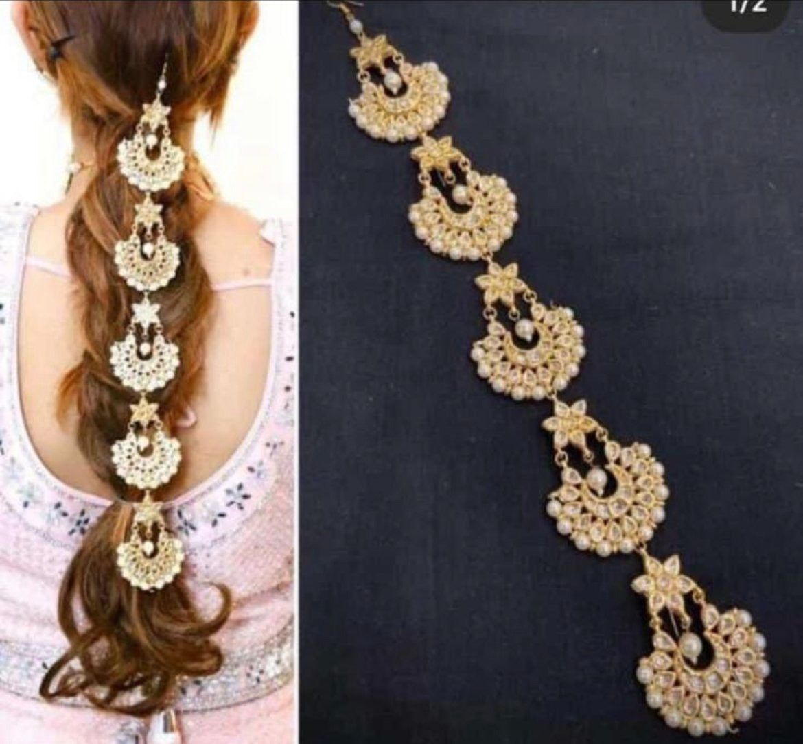 Kundan Hair Braid Accessory