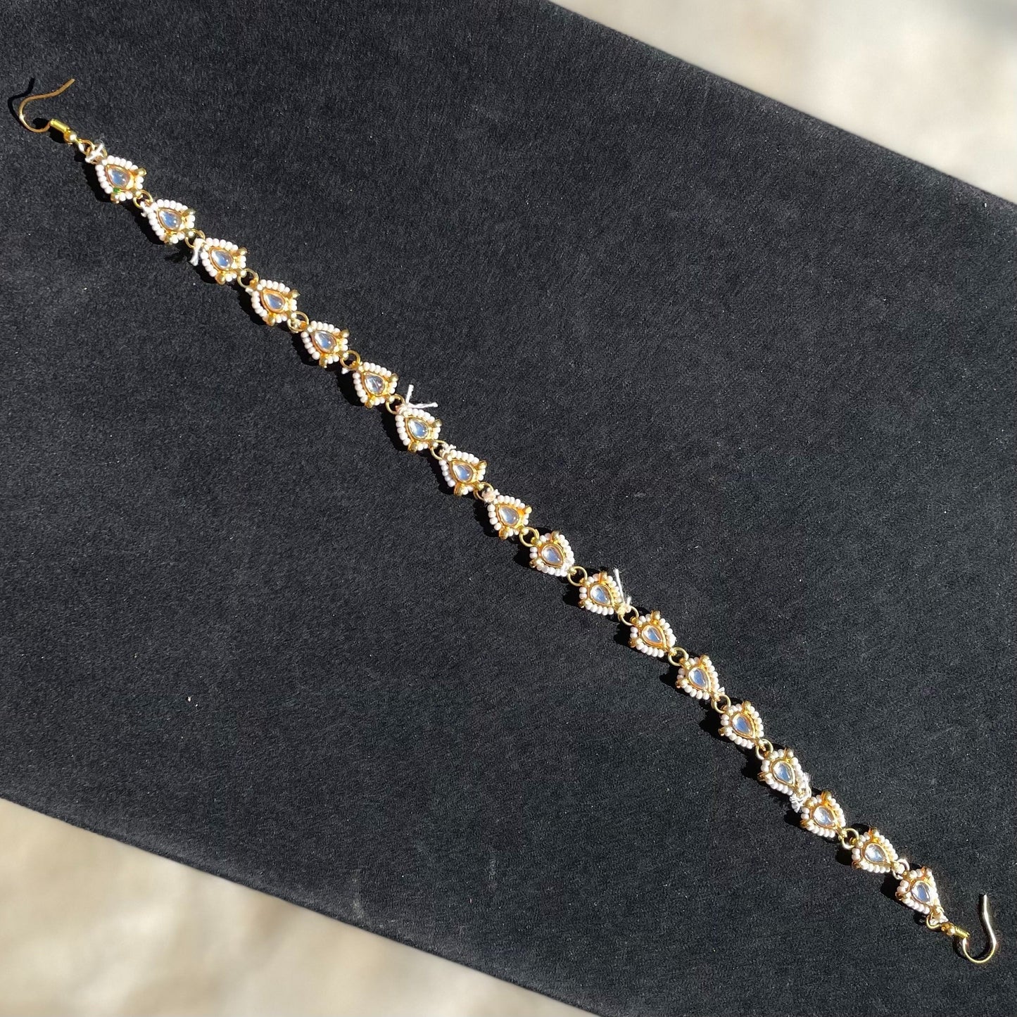 White Kundan Sheeshphool/Matha Patti