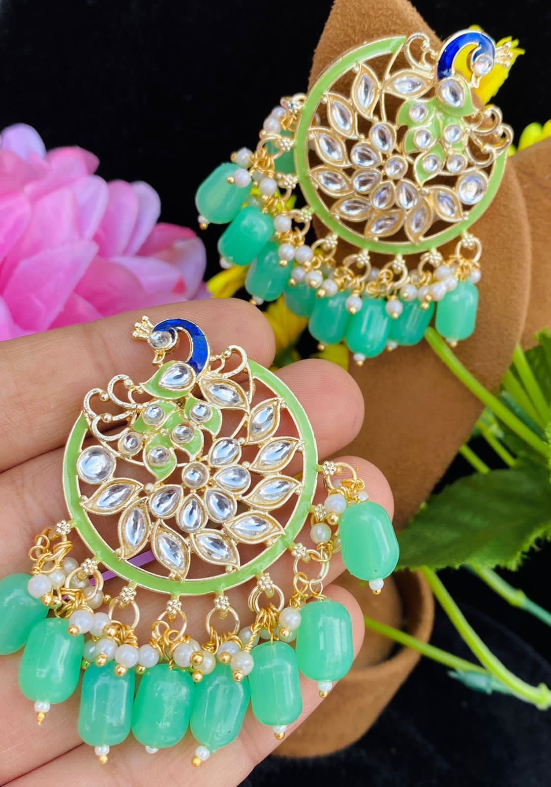 Peacock Mint Earrings