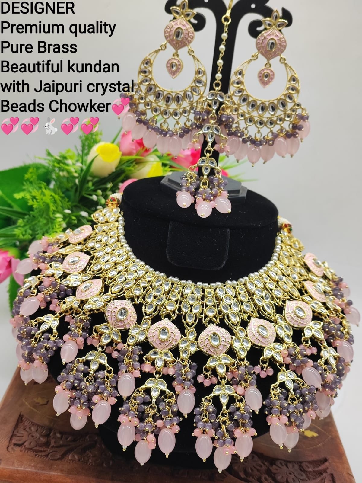 Pink and Purple Necklace Set
