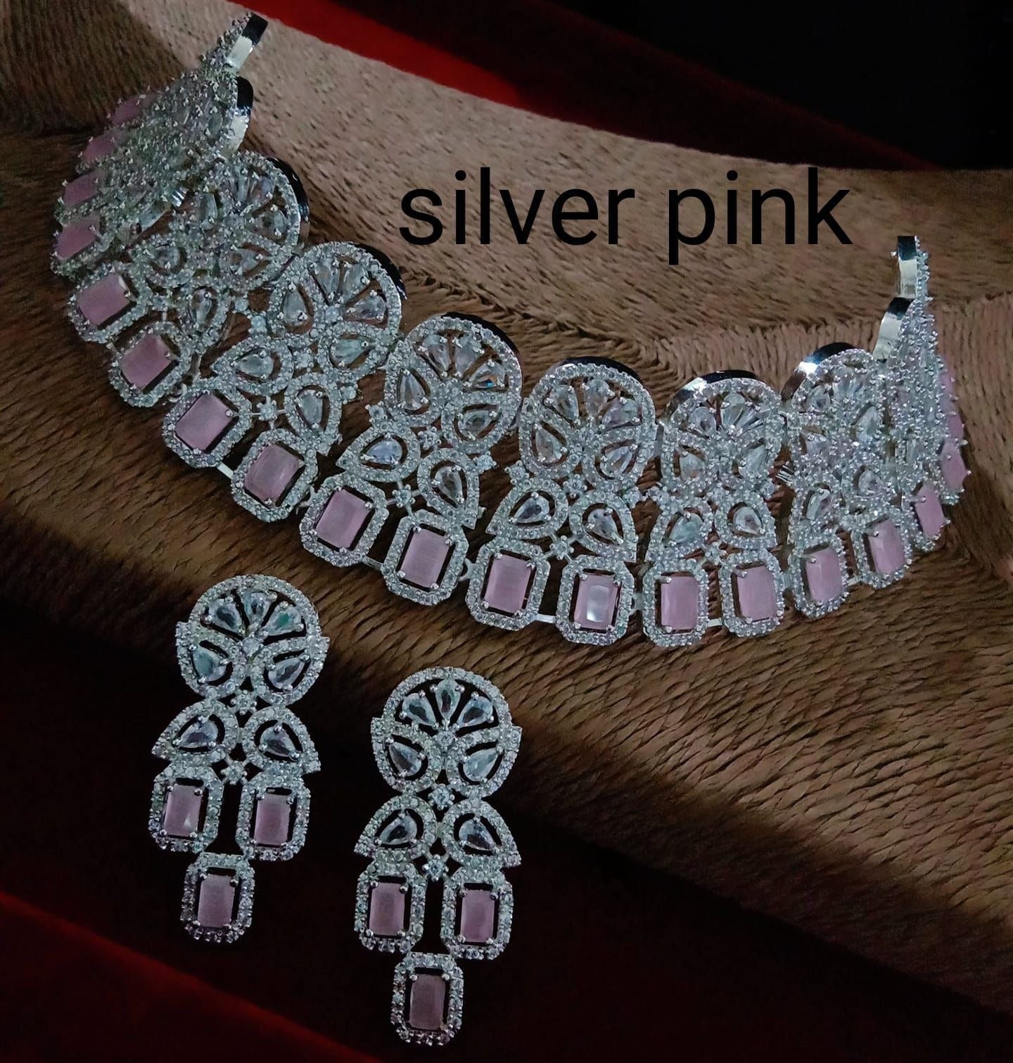 American Diamond Choker/Necklace Set