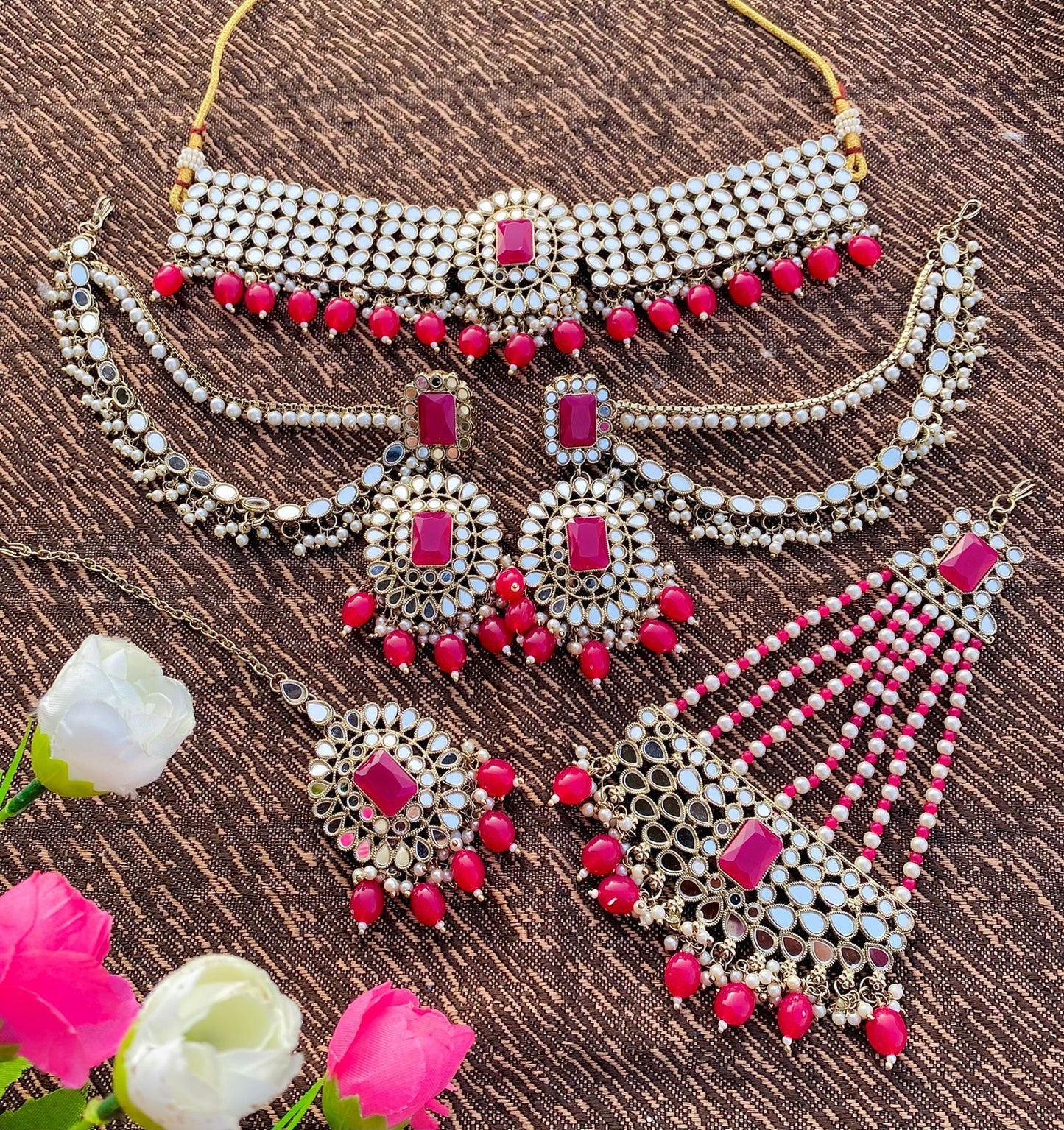 Red Full MIrror Set