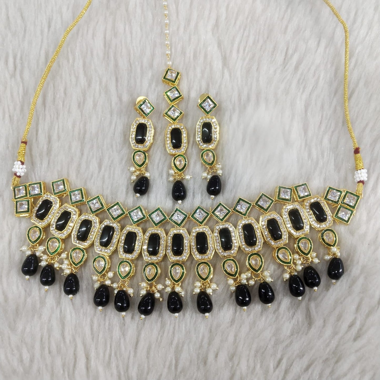 Handmade Black Choker Set