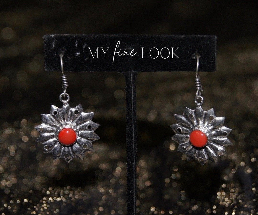 Red Oxidized Earrings
