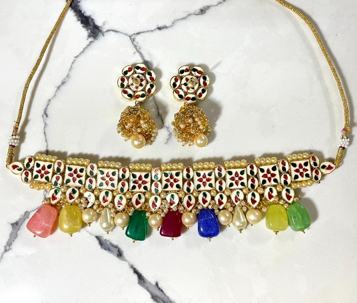 Multicolor Choker Stone Set