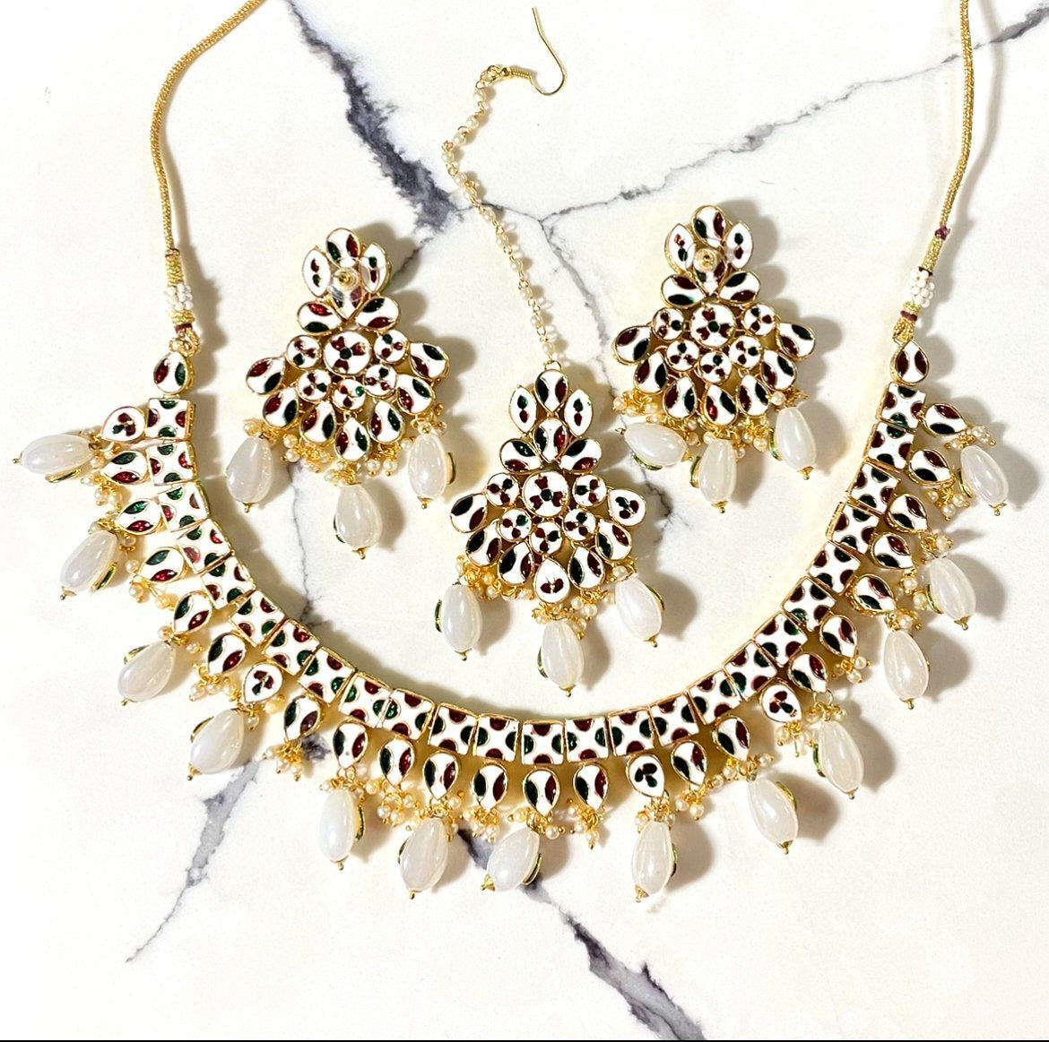 Kundan and Meena Choker Set