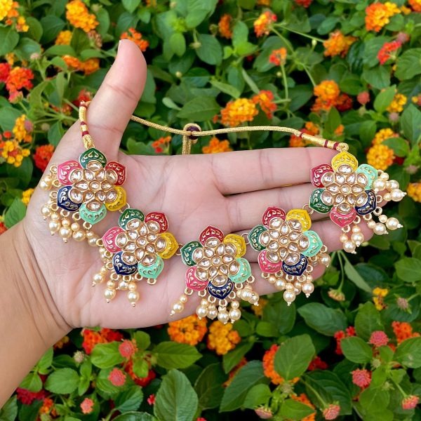 Multicolor Floral Necklace Set