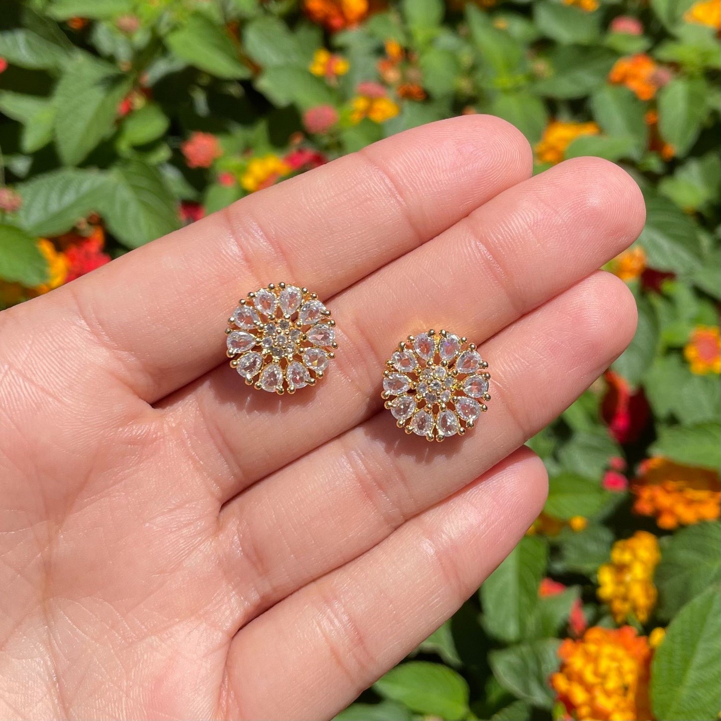 Cubic Zirconia Stud Earrings (many colors)