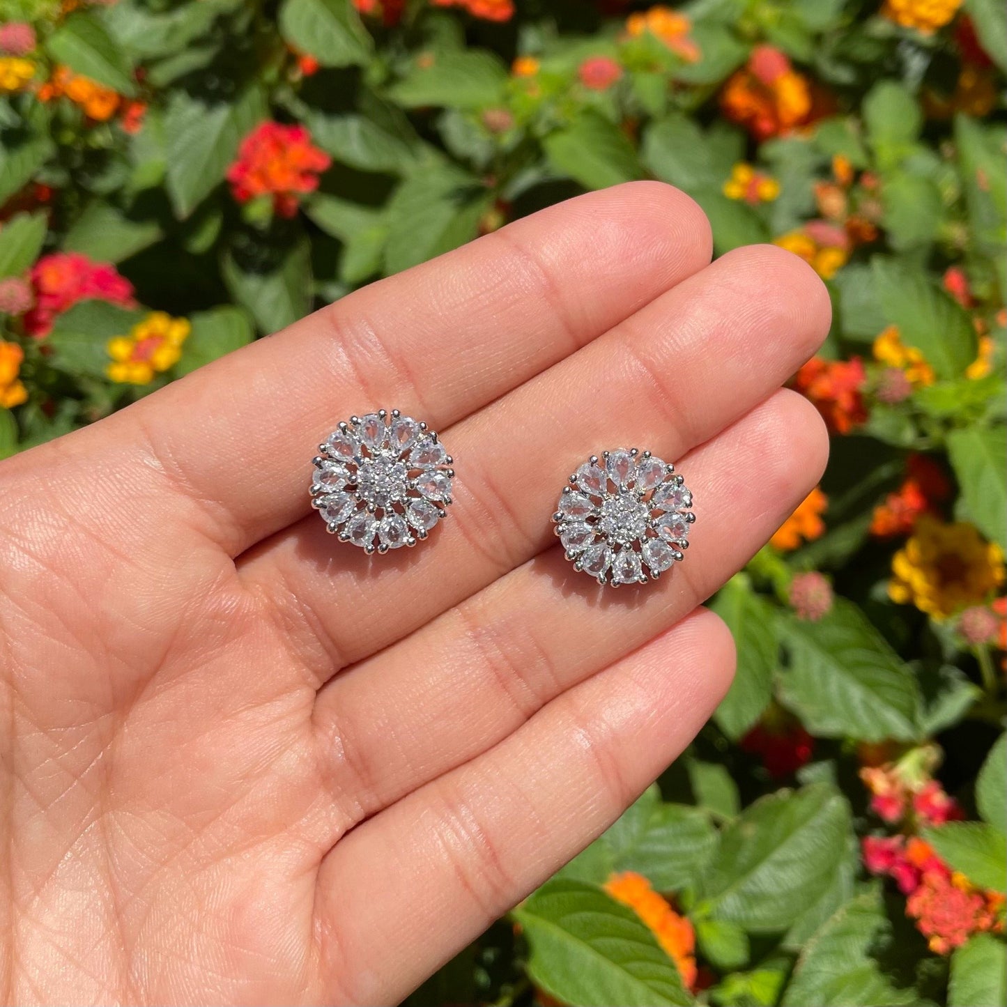 Cubic Zirconia Stud Earrings (many colors)