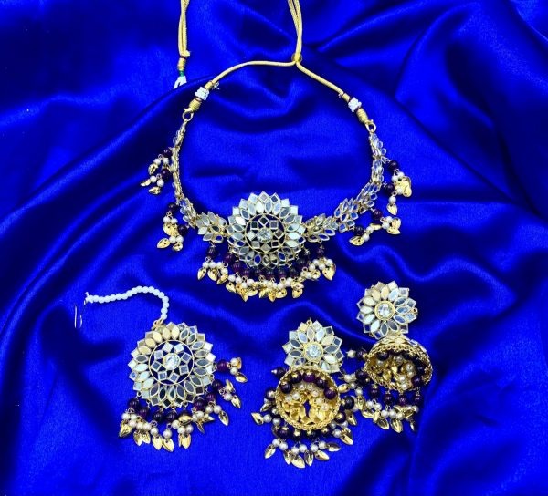 Mirror Pippal Pathi Choker Set