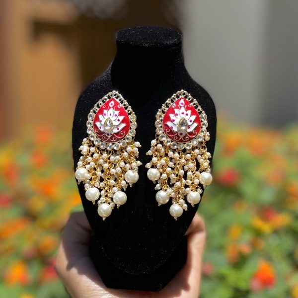 Kundan and Meena Earrings (many colors)