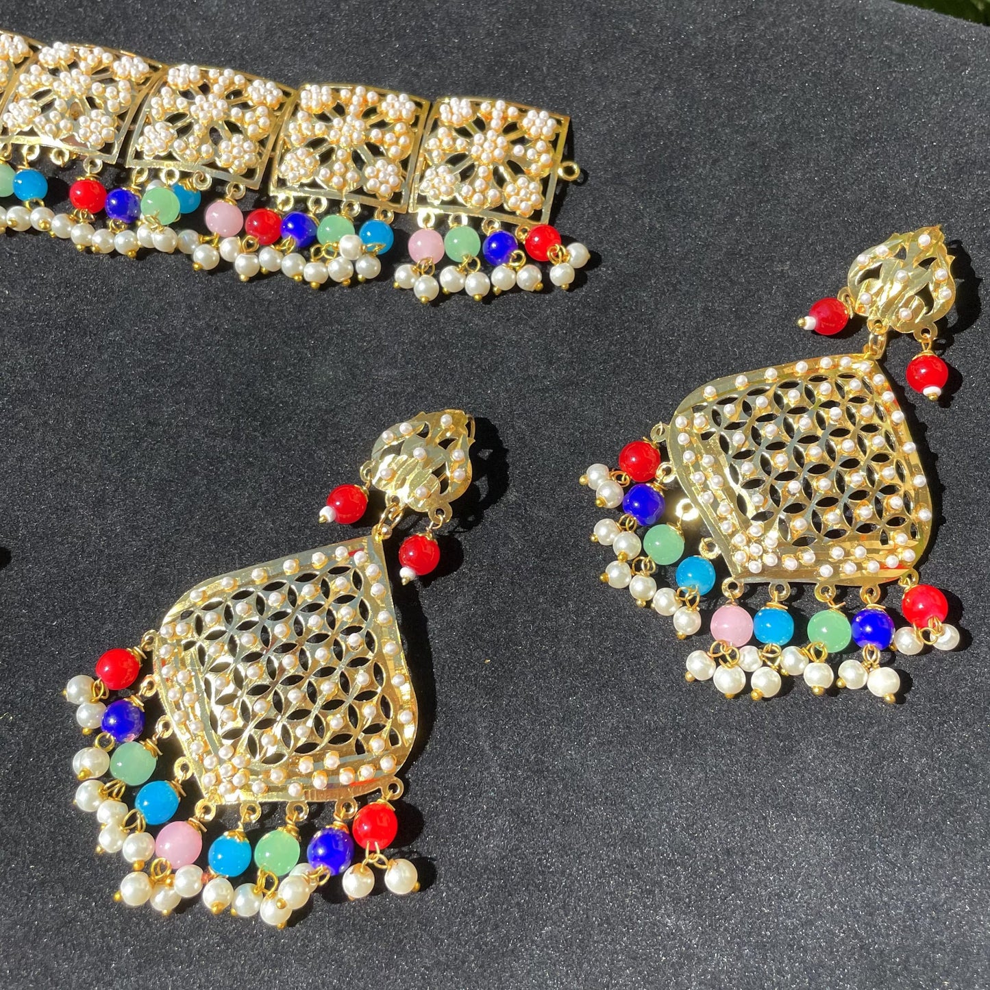 Multicolor Choker Set
