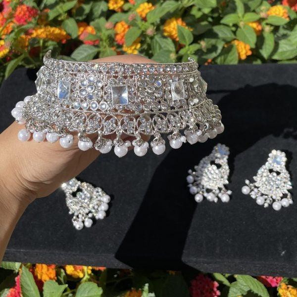 Cubic Zirconia Choker Set