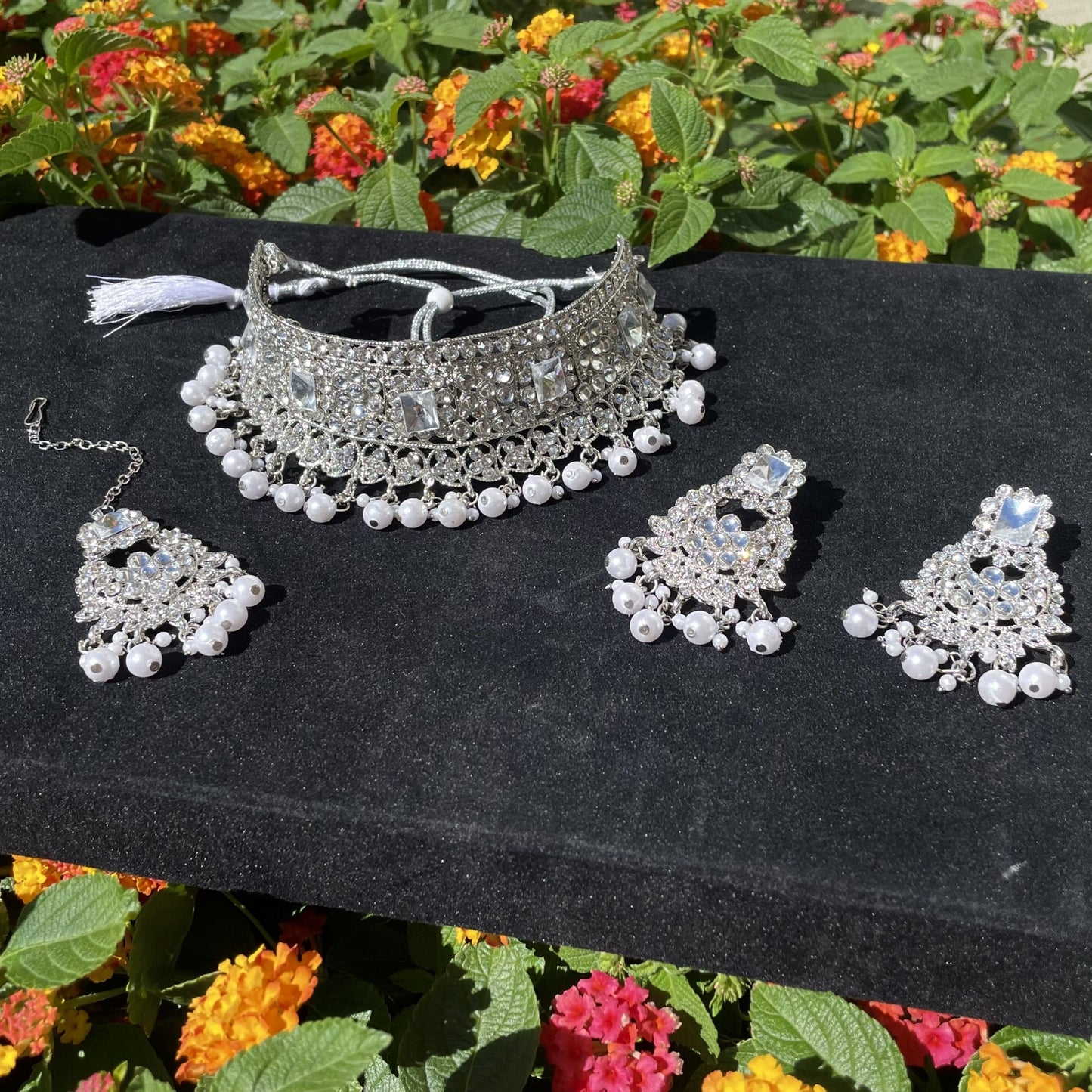 Cubic Zirconia Choker Set