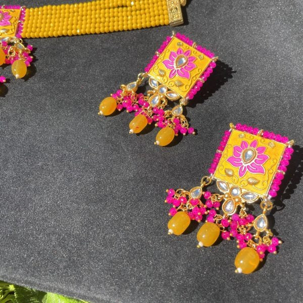 Mustard & Rani Choker Set