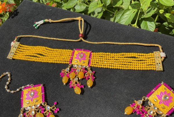 Mustard & Rani Choker Set
