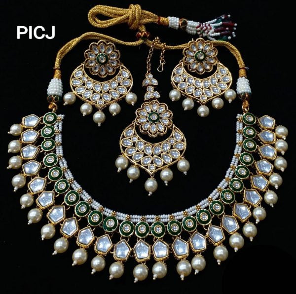 Handmade Kundan/Meena Necklace set