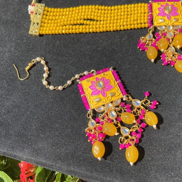 Mustard & Rani Choker Set