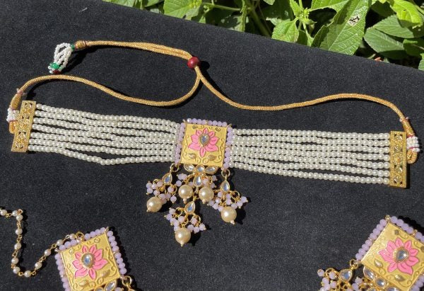 Baby Yellow & Pink Choker Set