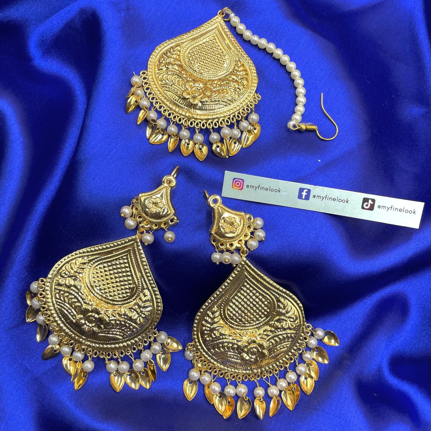 Jadaoo Earrings with Tikka