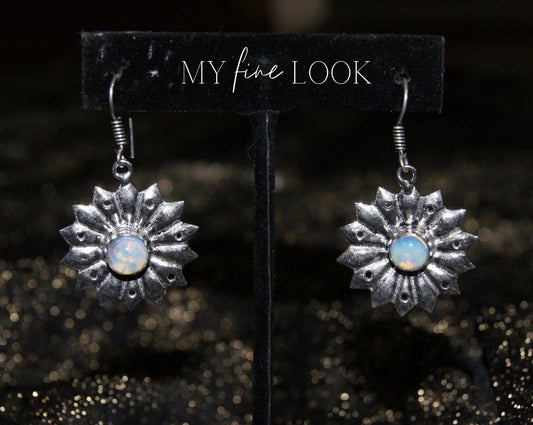 Sky Blue Oxidized Earrings