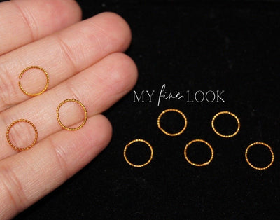 Gold Barbed Wire Nose Ring