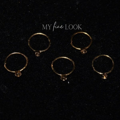 Single Stone Gold Nose Ring