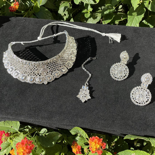 Silver Choker Set