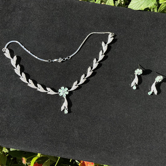 Mint American Diamond Imitation Set