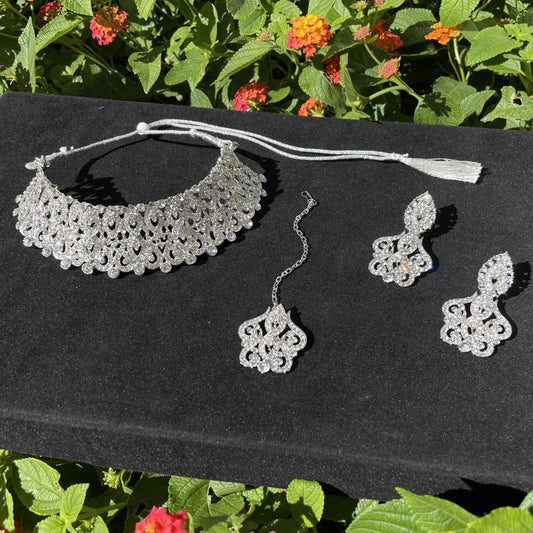 Silver Choker Set