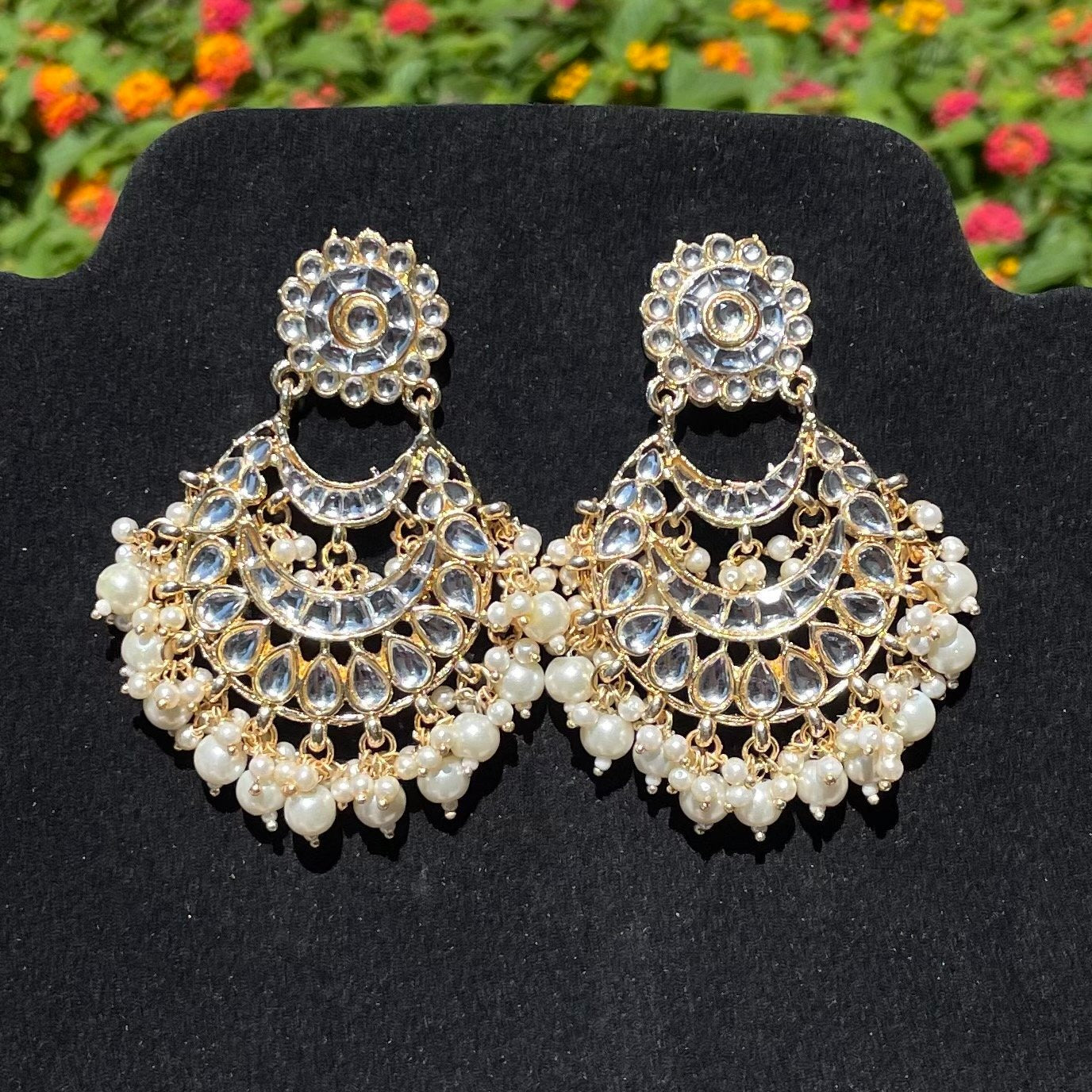 Kundan and Pearls Earrings