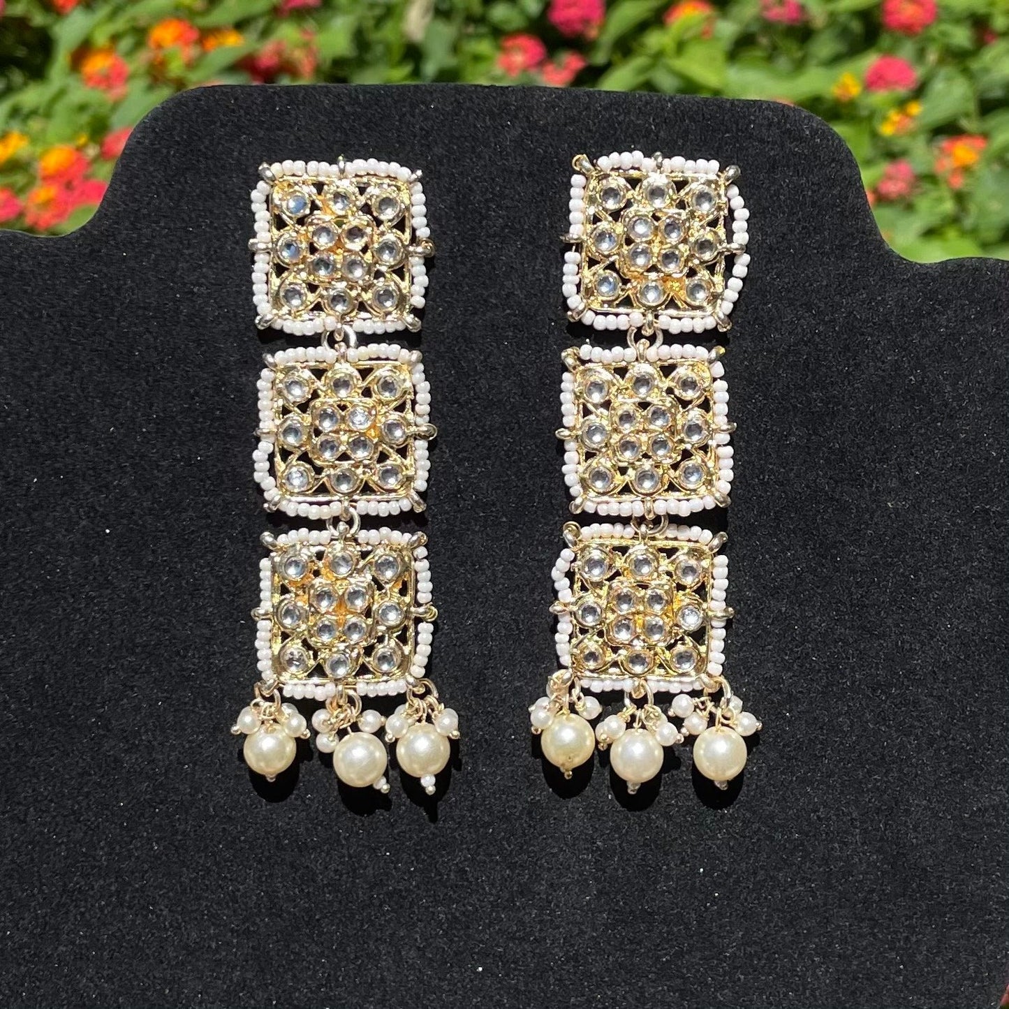 Kundan and Pearls Earrings