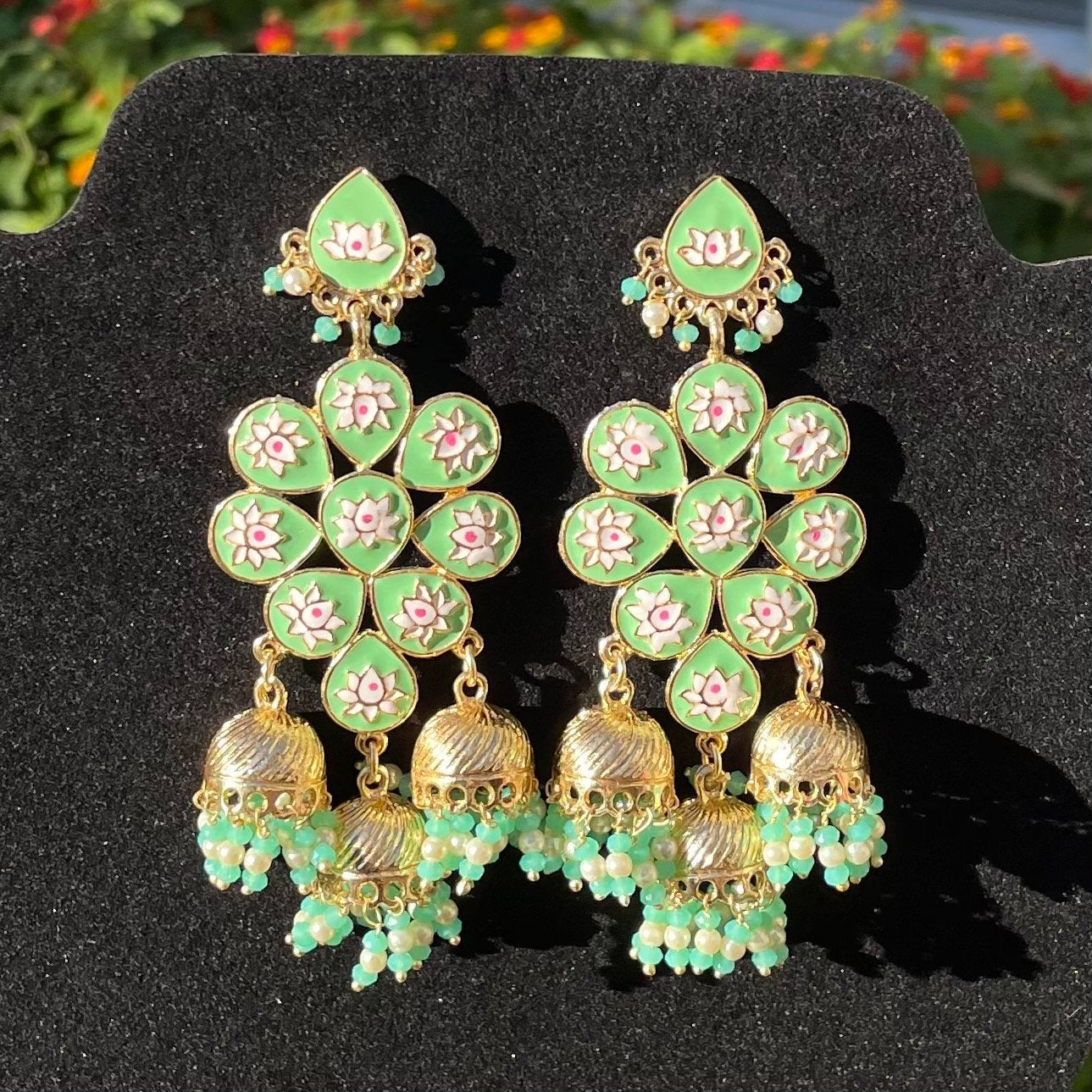 Mint Meena Earrings