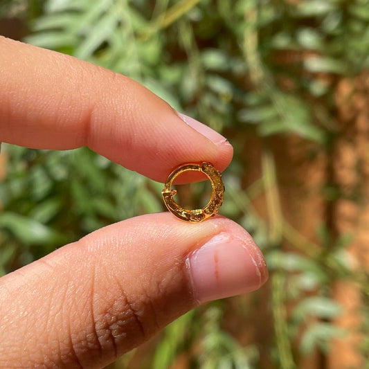 Gold with Gold Rhinestone Nose Ring