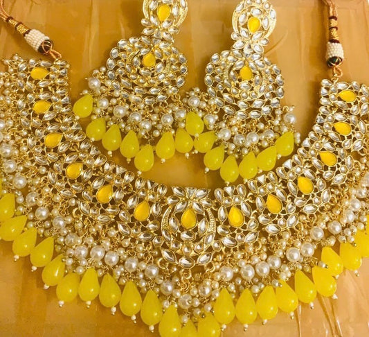 Neon Yellow Necklace Set
