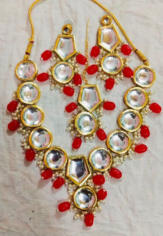 Red Kundan Set