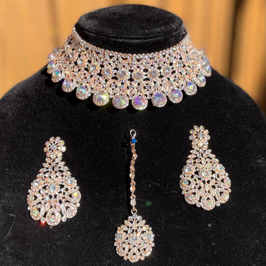Rose Gold Cubic Zirconia Set