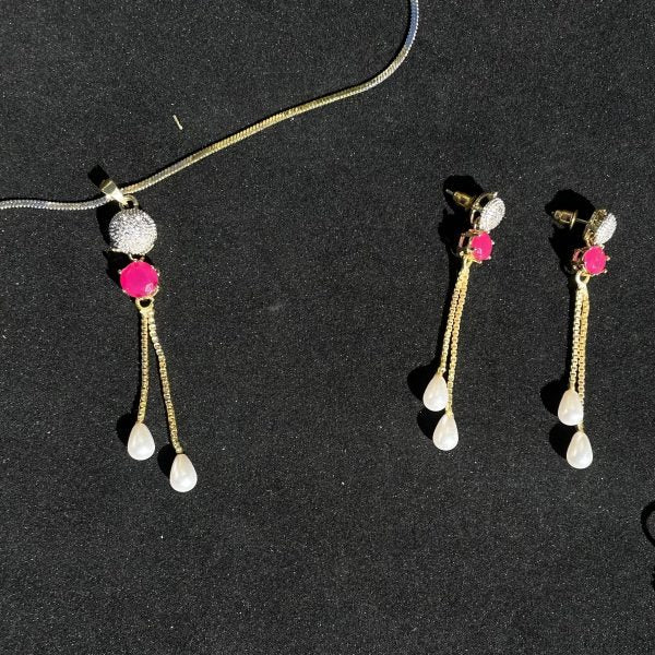 Pink Pendant Set