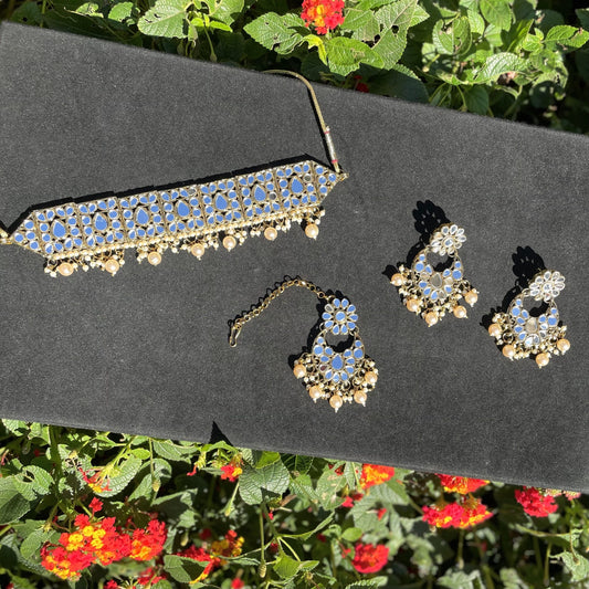 Gold Mirror Choker Set