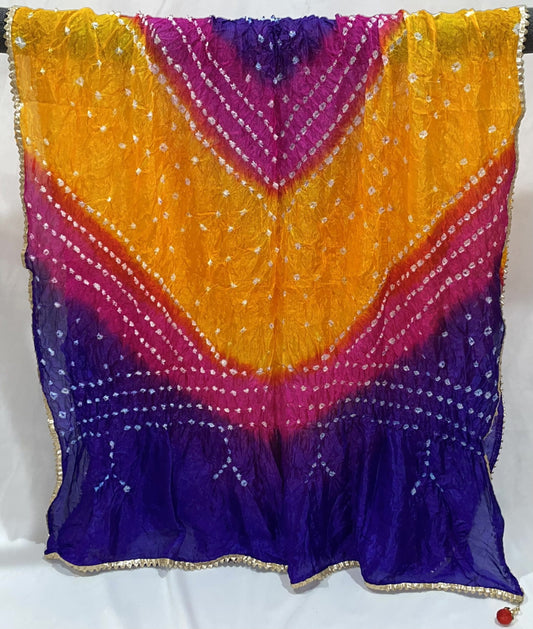 Multicolor Rajasthani Bandhej Dupatta