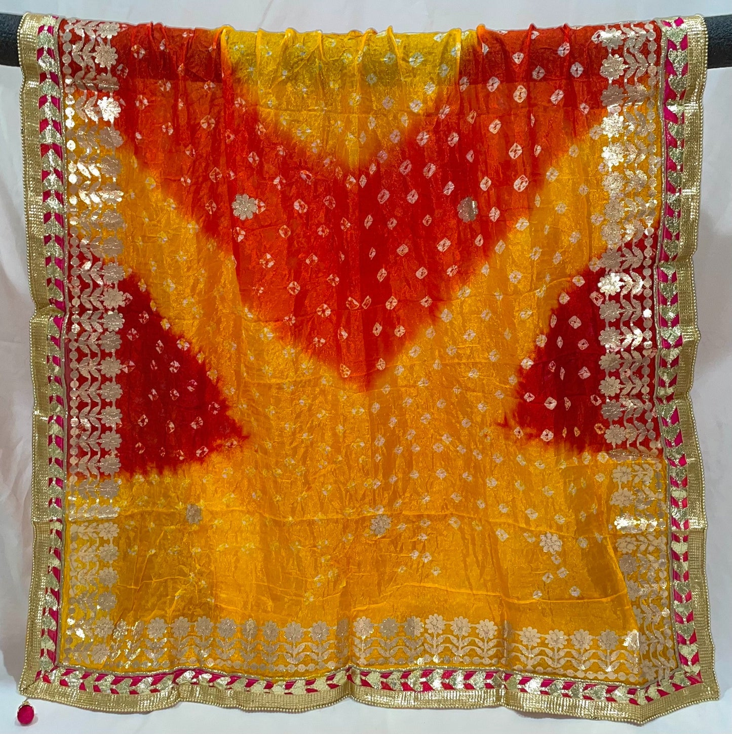 Multicolor Rajasthani Bandhej Dupatta