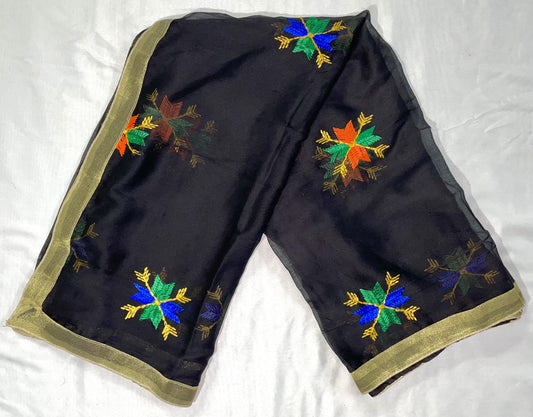 Black Phulkari Dupatta