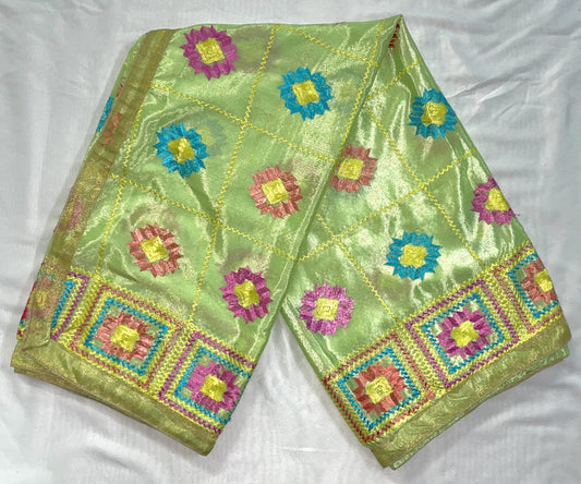 Pistachio Green Phulkari Dupatta