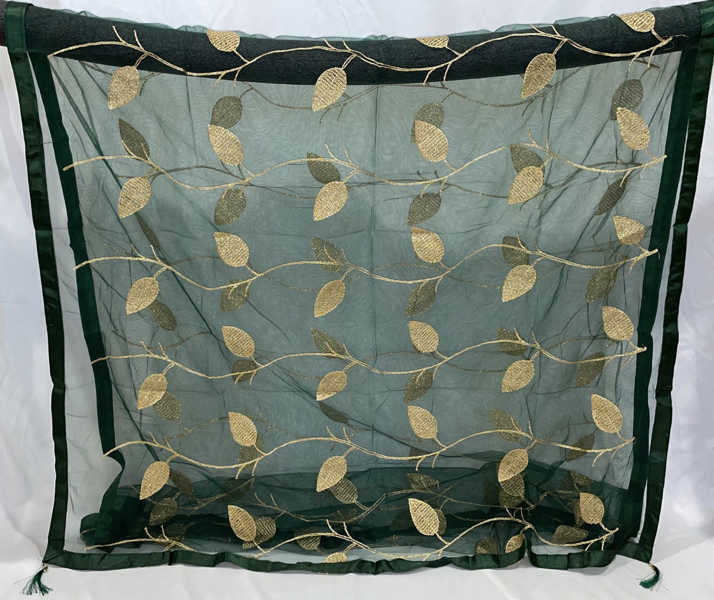 Green Net Zari Dupatta