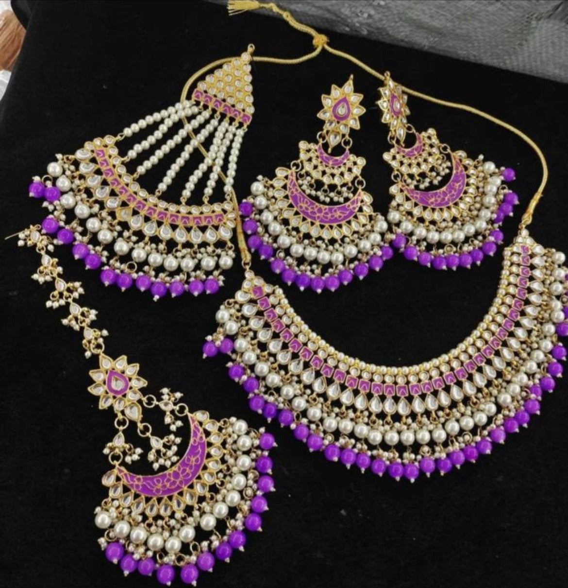 Purple Full Necklace Set